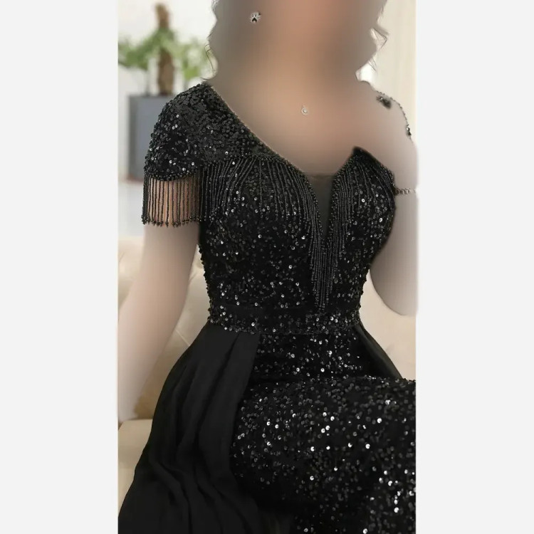 پیراهن مجلسی زنانه ساتن تافته مدل لاله دامن پرچین کاپدار سایز 36 تا 52