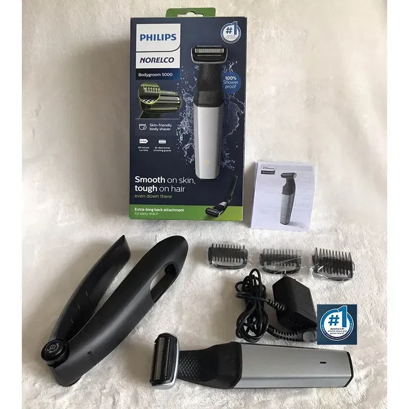 ماشین اصلاح موی بدن فیلیپس مدل BG5025/40 ضد آب به همراه سری مخصوص کمر و شانه