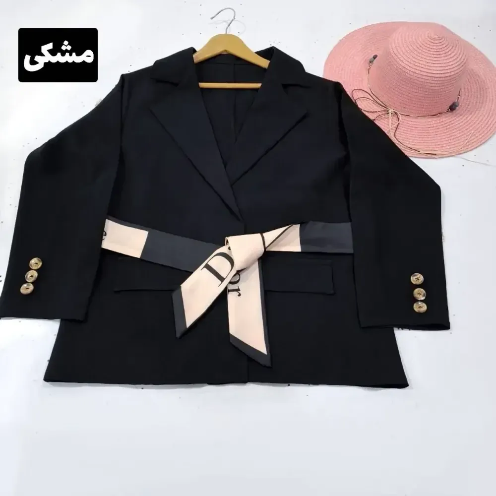 کفتان خورشید جنس شانتون تایوان رنگ مشکی و سورمه ای سایز فری سایز تا 48