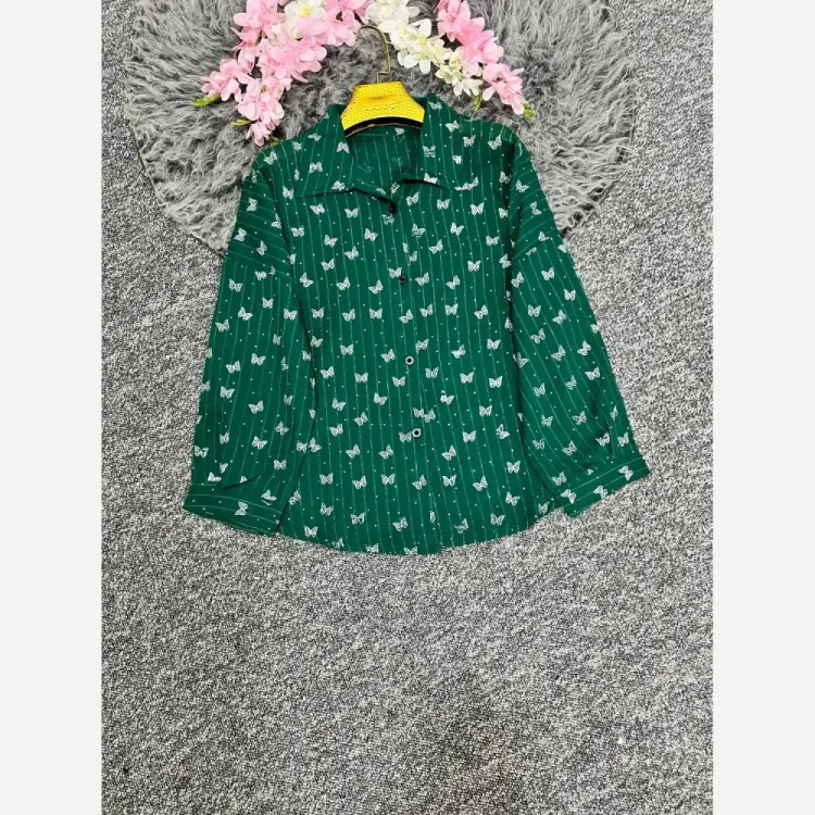 شومیز پروانه ای جنس شیشه ای درجه یک فری سایز