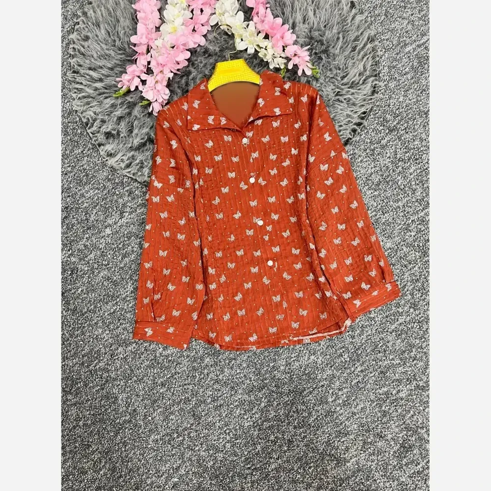 شومیز پروانه ای جنس شیشه ای درجه یک فری سایز