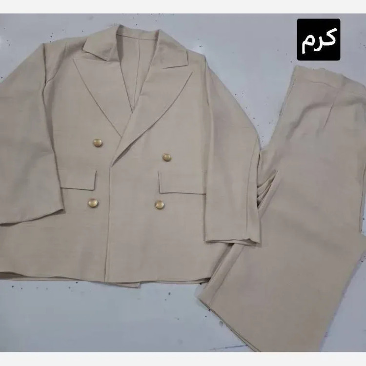 ست مانتو شلوار مازراتی و تور مشکی مزونی فری سایز تا 46 شلوار نیم بگ