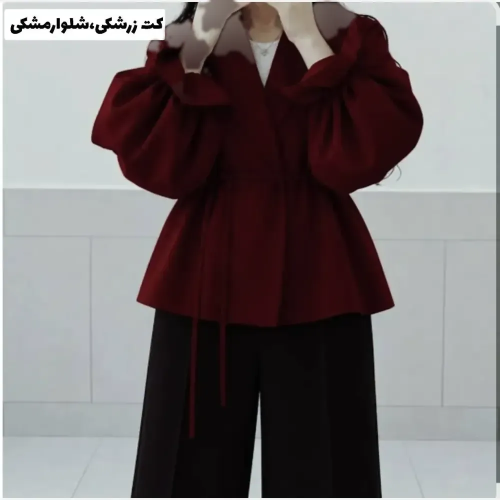 ست پلوشرت و شلوار زنانه جنس مازراتی فری سایز تا 48