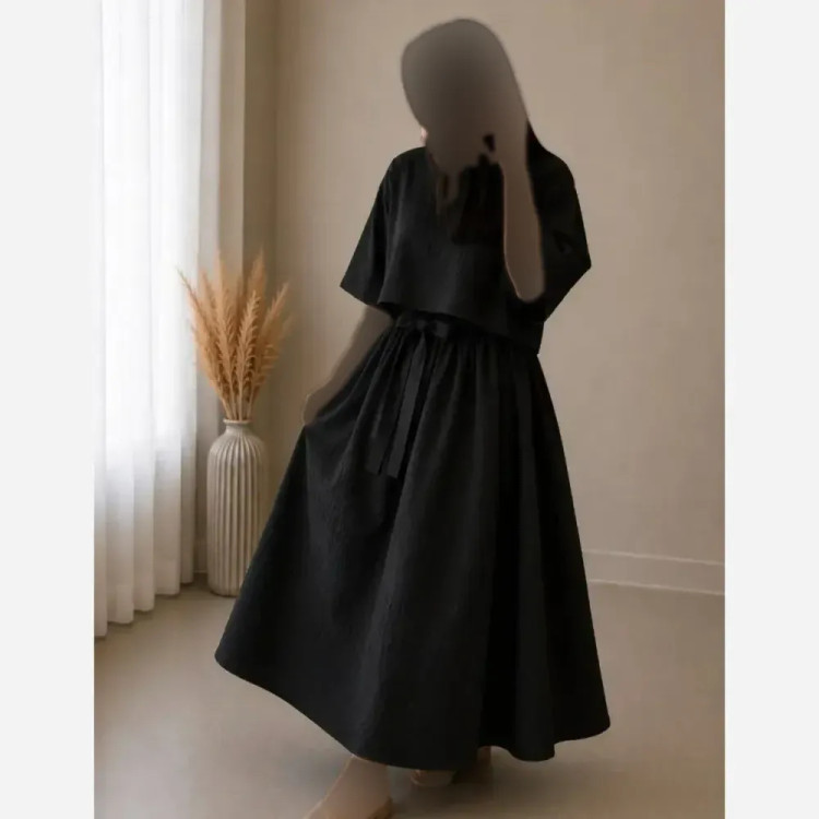کت و شلوار زنانه مدل عروسک جنس مازراتی شلوار بگ سایز فری تا 48