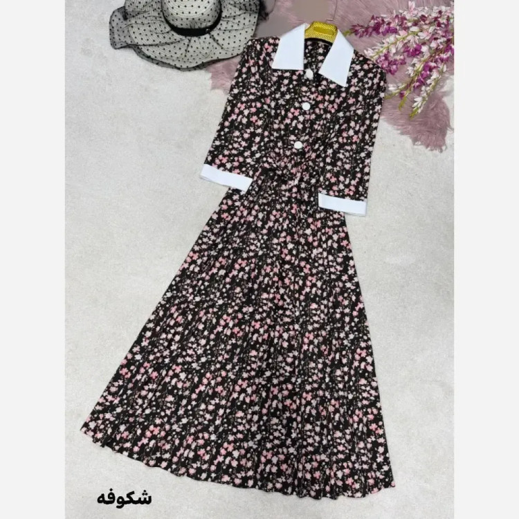 شومیز طرحدار چیچک جنس کرپ الیزه چاپی فری سایز
