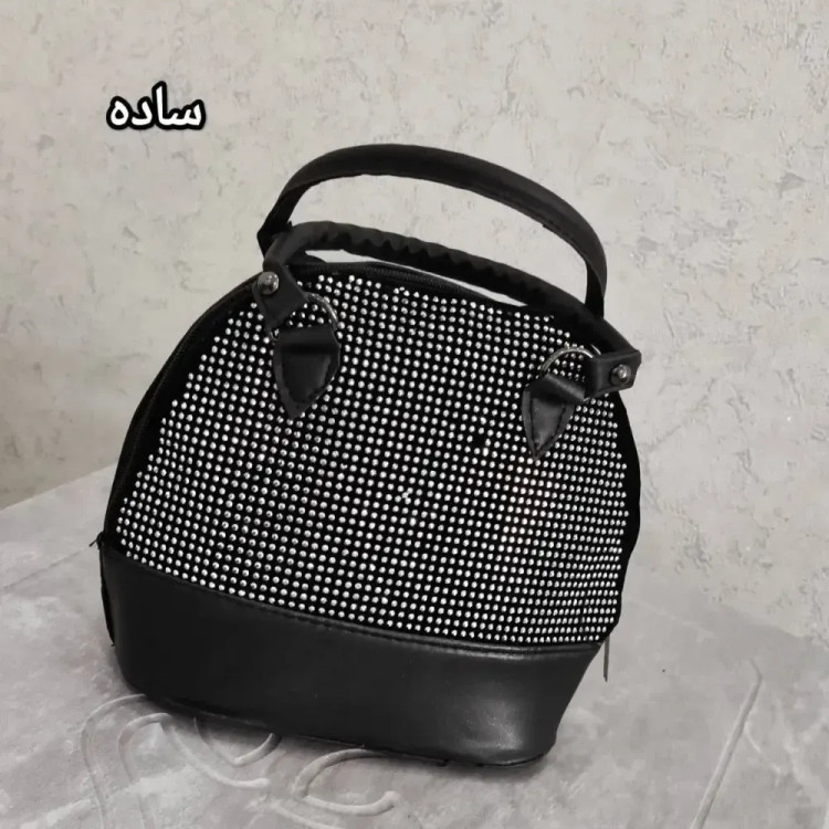 کیف چرم نگین پرس شده زنانه مدل Mello سایز آزاد مشکی