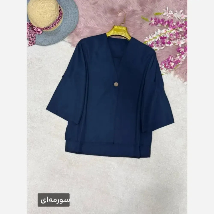 شومیز تک دکمه زنانه فری سایز خنک و سبک