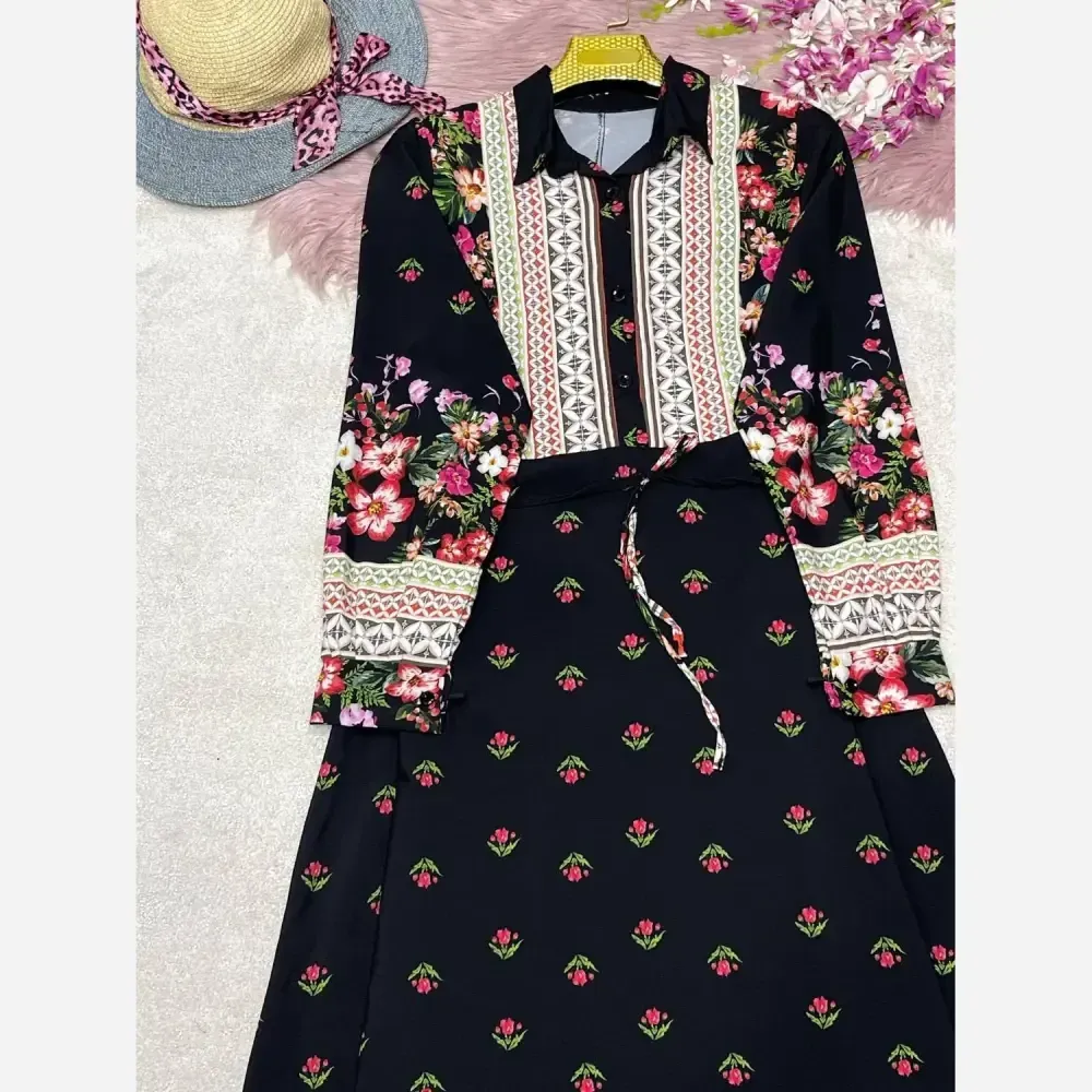 ست کت سارافون رویال فری سایز 38 تا 46 جنس لنینت