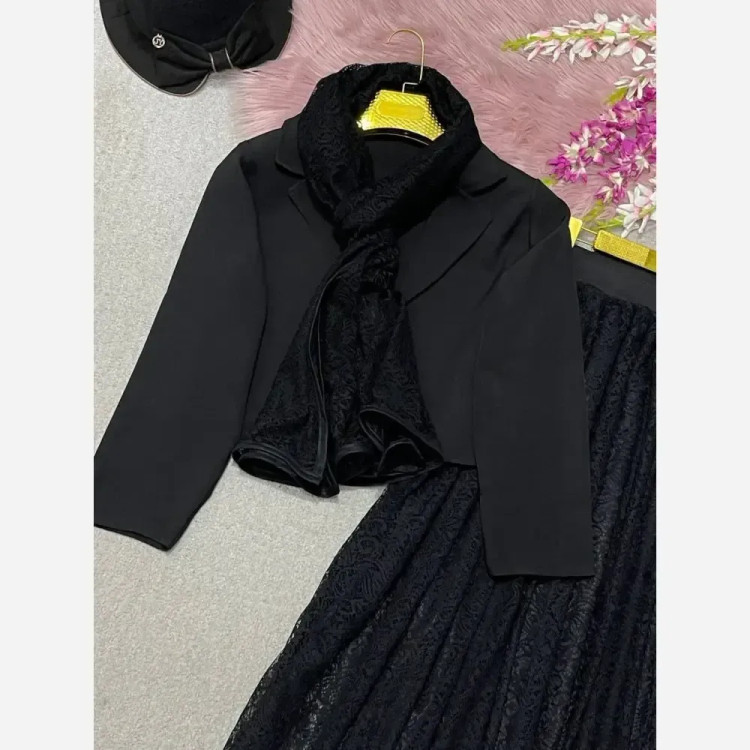 ست دوتکه گره ای دلا جنس صوفیا نگین دار فری سایز