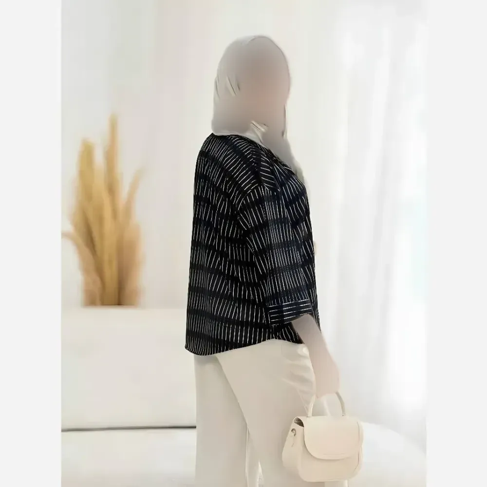 ست دوتیکه کت و سارافون زنانه جنس پری خنک و سبک رنگ مشکی و شکلاتی فری سایز