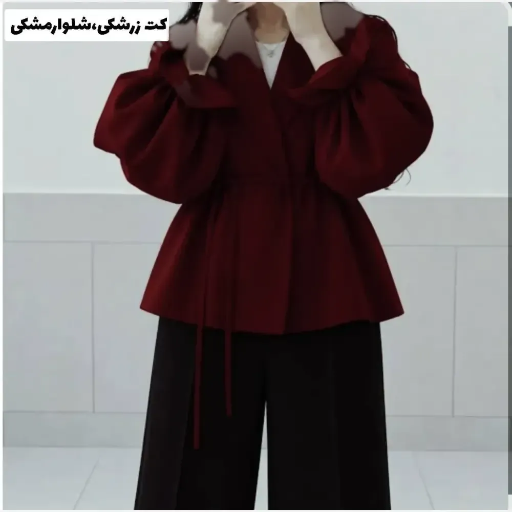 ست پلوشرت و شلوار زنانه جنس مازراتی فری سایز تا 48