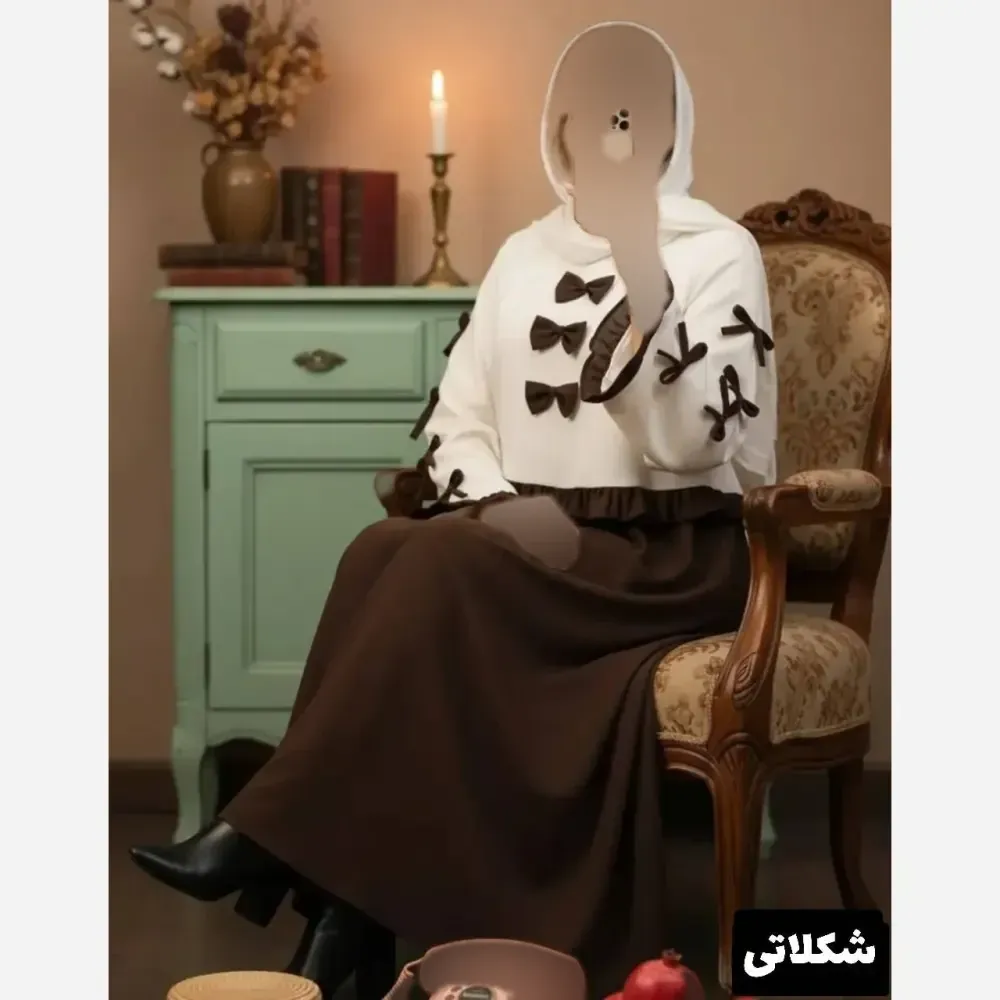 ست سه تیکه آیلین شلوار و وست مازراتی شومیز داکرون فری سایز تا 46 در رنگ های بنتون نسکافه ای آبی زرشکی