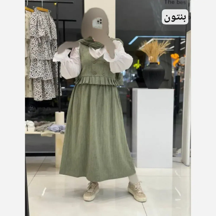 کت و سارافون تبسم جنس شانتون فری سایز تا 46