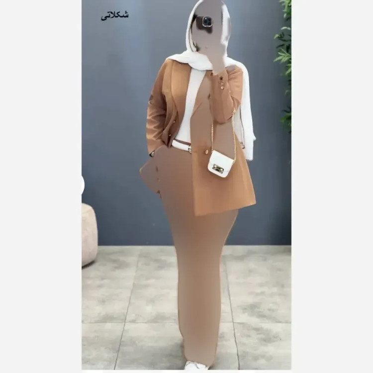 کت شلوار زنانه مازراتی درجه یک دمپا گشاد مدل نگین