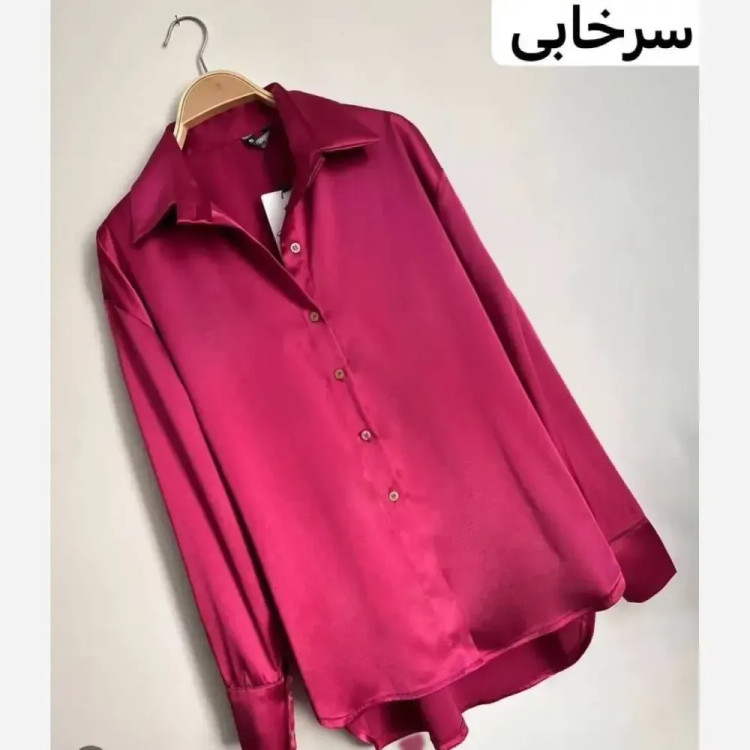 شومیز ساتن فرانسه ضخیم زنانه رنگی سایز 36 تا 46