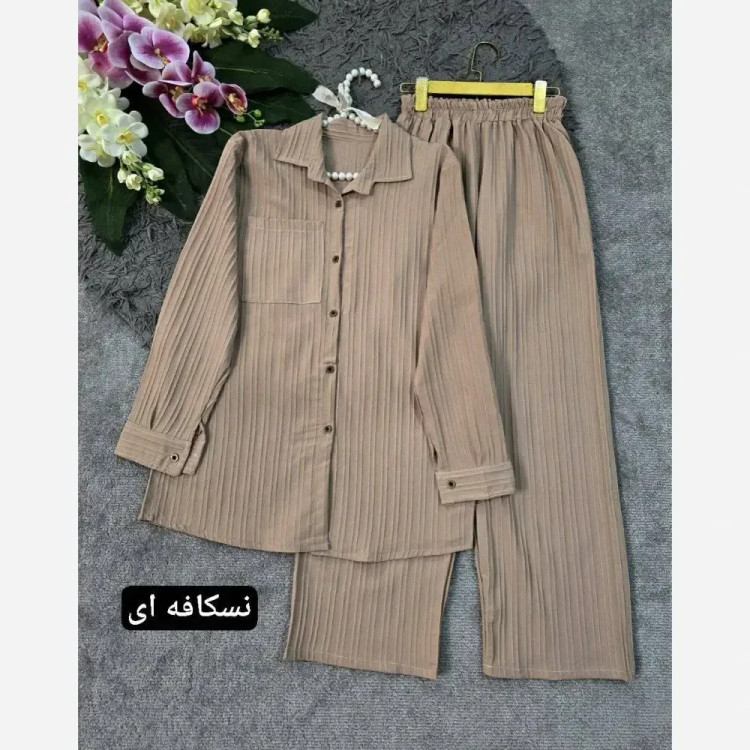 ست شومیز دامن جگوار جنس بوگاتی فری سایز