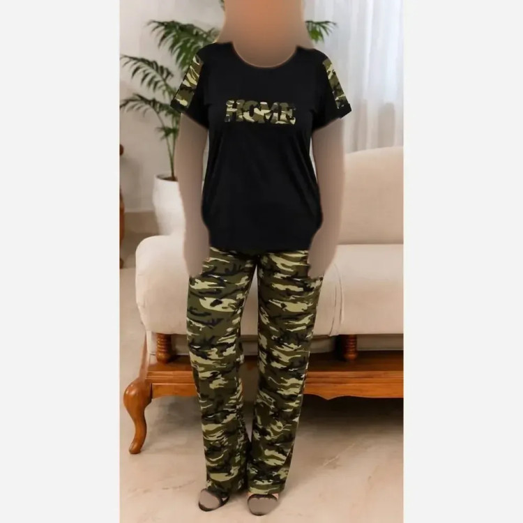 ست تیشرت و شلوار زنانه ژاله نخ پنبه فری سایز