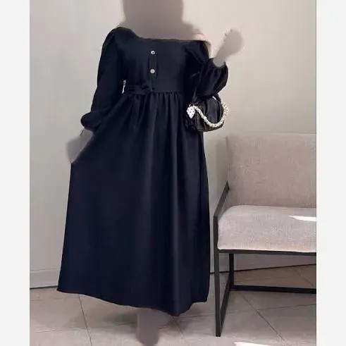 سارافون کرپ اندونزی با جلیغه سوزن دوزی دو تیکه فری سایز