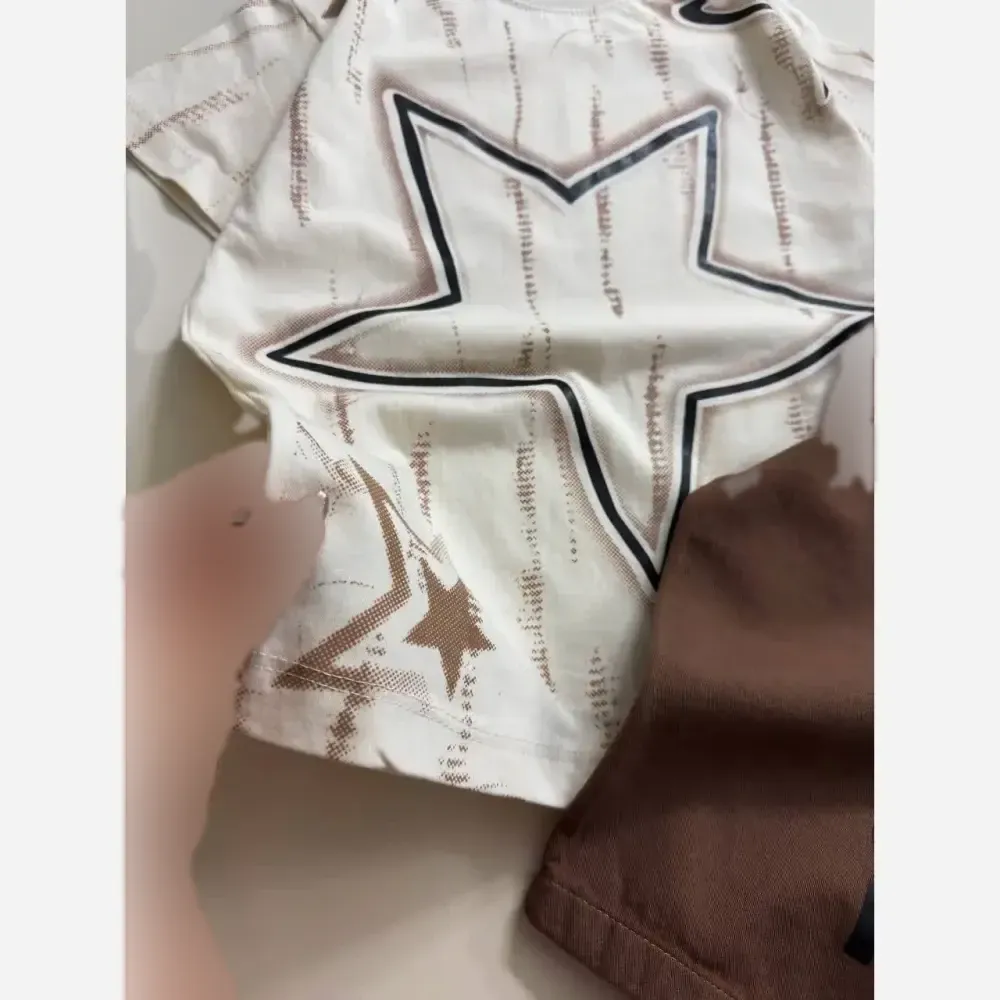 کیت اسپرت دخترانه و پسرانه بارسلونا تیشرت پنبه و شلوار دورس