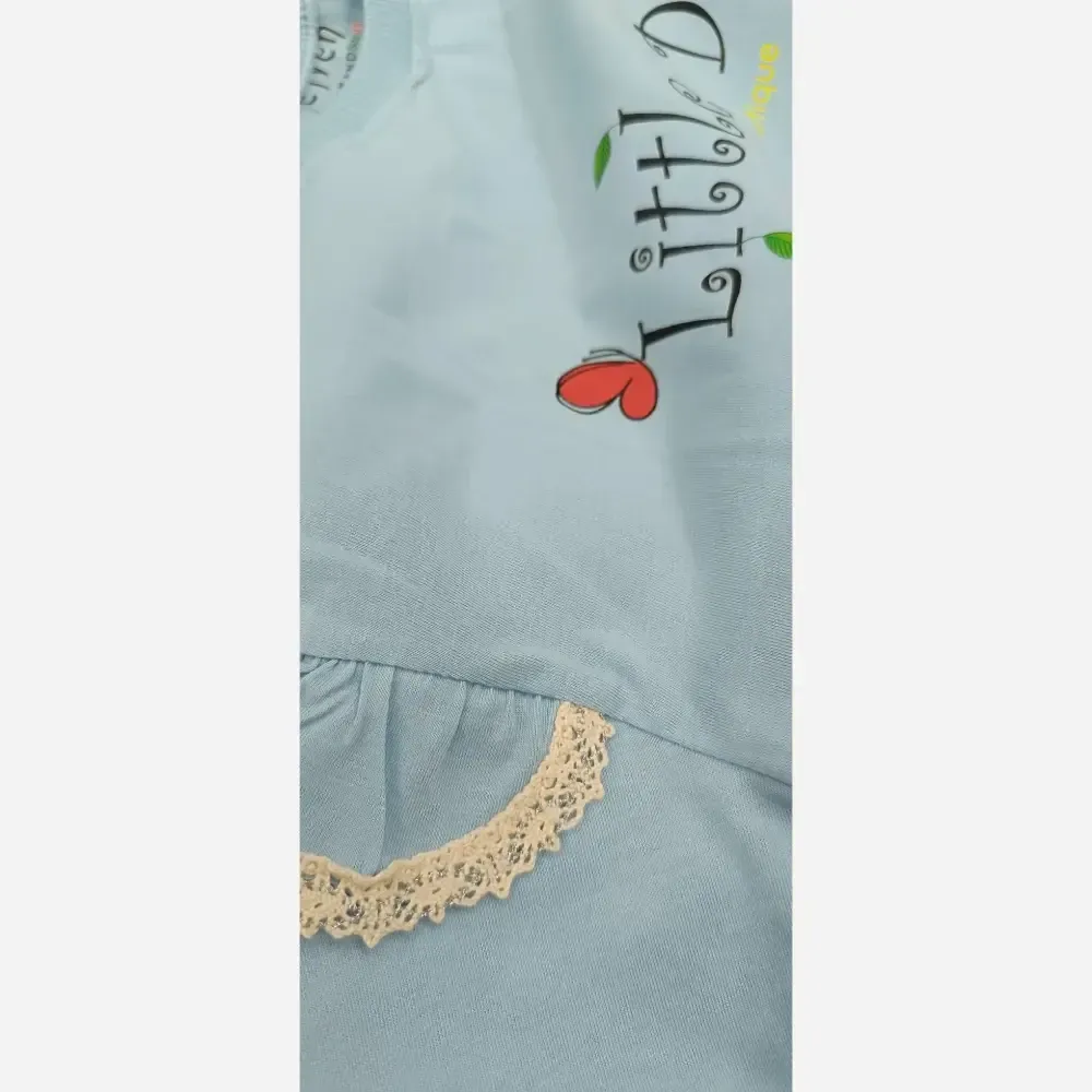 ست بلوز و شلوار بچگانه مدل گل مربع جنس پنبه دورس رنگ مشکی سایز 45 تا 60