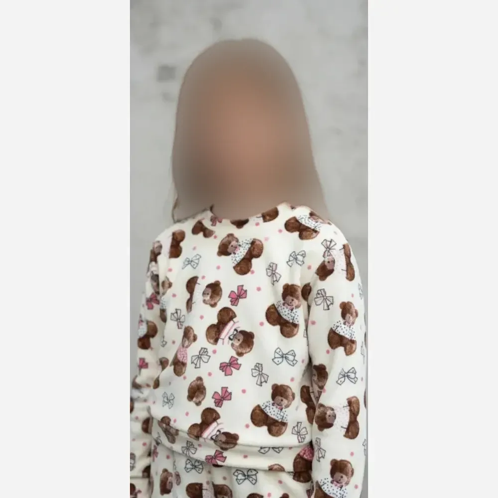 بلوز شلوار بچگانه پنبه دورس لاکرا مدل گیلاس رنگ بندی سایز 35 تا 60
