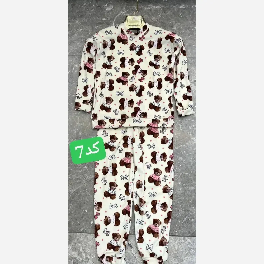 بلوز شلوار بچگانه پنبه دورس لاکرا مدل گیلاس رنگ بندی سایز 35 تا 60
