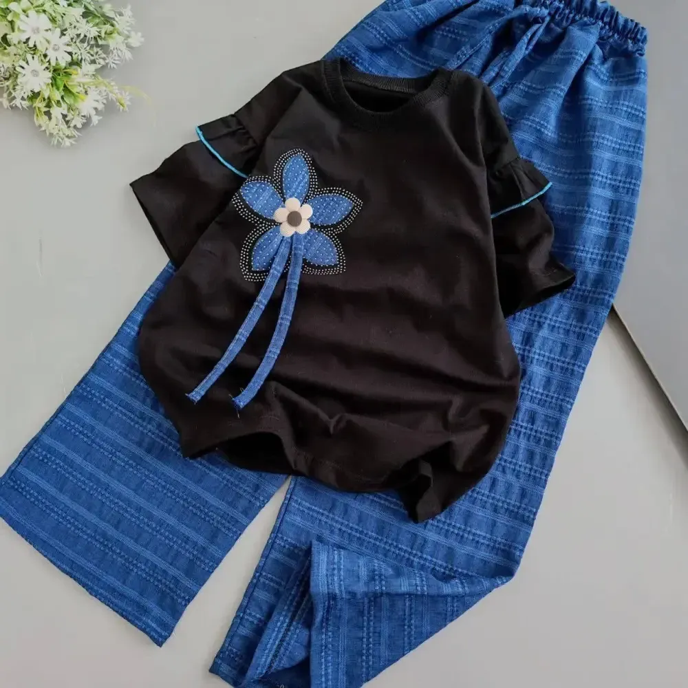 تیشرت پنبه یک رو نوجوان طرح 3 سبز و موکا سایز 60 تا 75