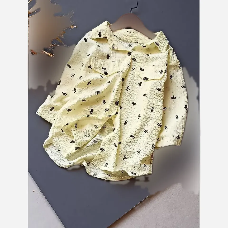 تیشرت پنبه یک رو نوجوان طرح 3 سبز و موکا سایز 60 تا 75