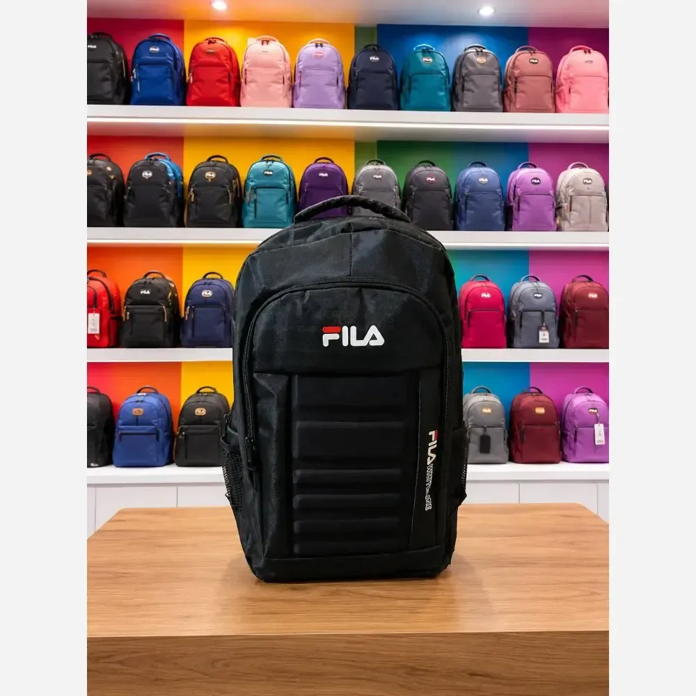 کوله پشتی فیلا جنس استرج درجه یک مشکی ابعاد 45 در 38