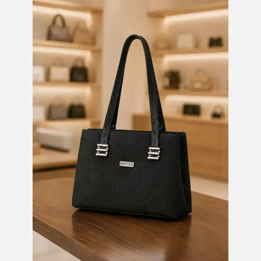 کیف محدثه جنس نانسی درجه یک آستر خارجی رنگ مشکی ابعاد 22 در 30
