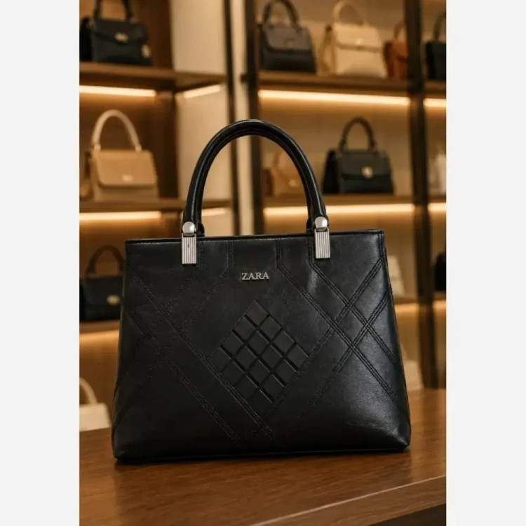 کیف زارا زنانه مشکی و عسلی سایز 25