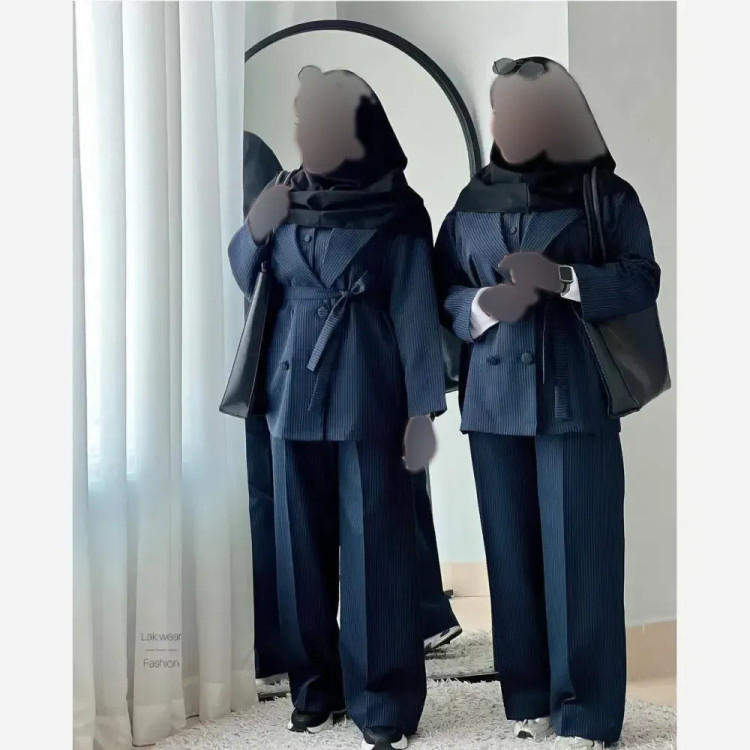 سه تیکه اداری دانشجویی شامل کت ژیله شلوار دیپلمات زنانه سایز 38 تا 46