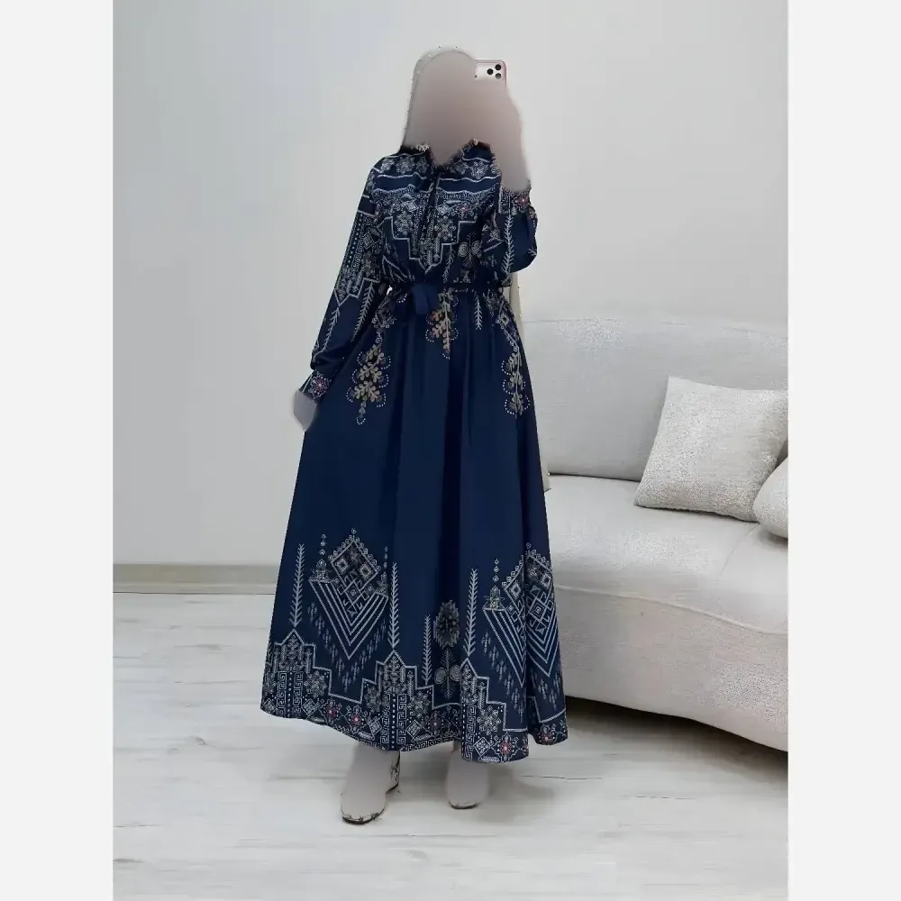 پیراهن ساحلی سنتی فلور نخ درجه یک فری سایز مشکی طوسی کرم سورمه ای کله غازی قد 140