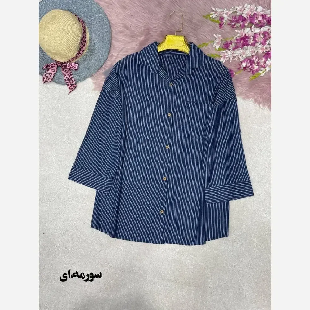 پانچ کیمونو مایا مراکشی مشکی سورمه ای فری سایز 40 تا 50
