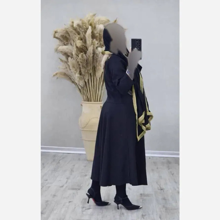 کت و دامن زنانه مازراتی گلدوزی شده رنگ مشکی سایز فری 38 تا 46