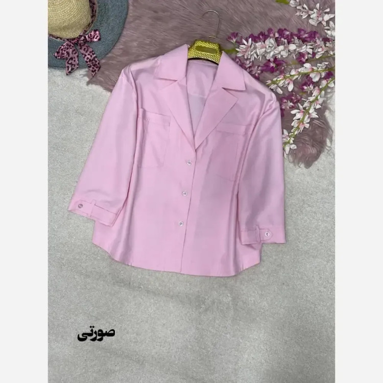 شومیز آستین فلشی زنانه جنس پری ایرانی فری سایز جیب دار
