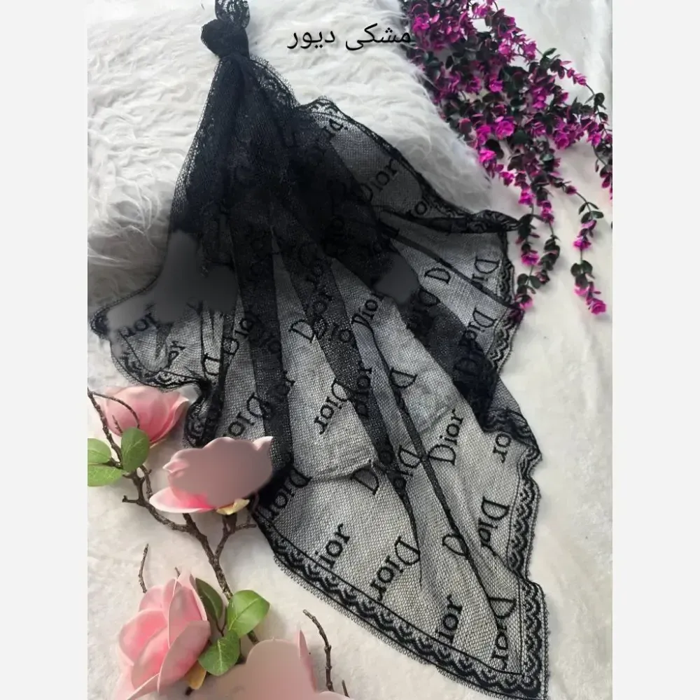 مینی پروانه تور مخمل کوبی فری سایز ابعاد 75 در 75