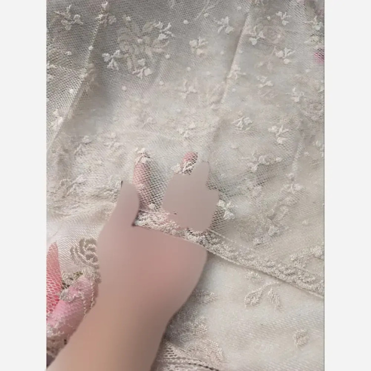 مینی پروانه تور مخمل کوبی فری سایز ابعاد 75 در 75