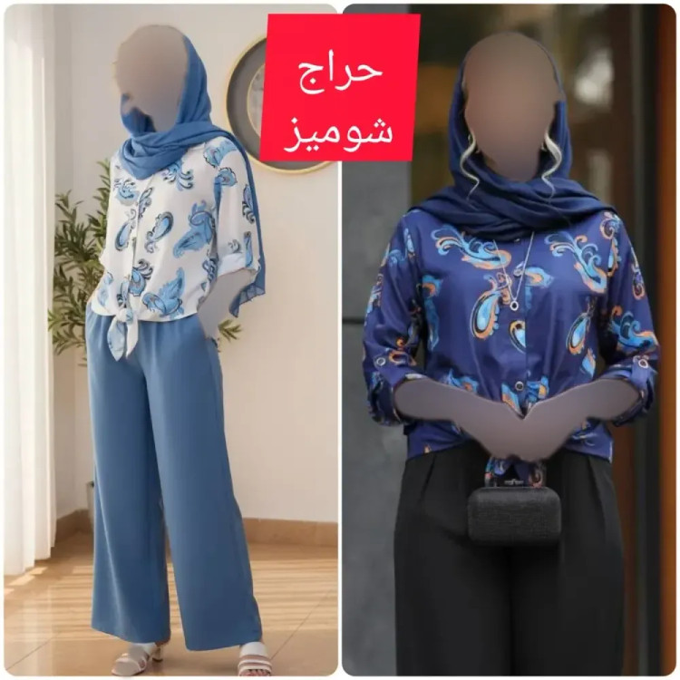 شومیز گره ای نونا ژاکارد حصیری فری سایز 36 تا 46 رنگ کله غازی شکلاتی ابری